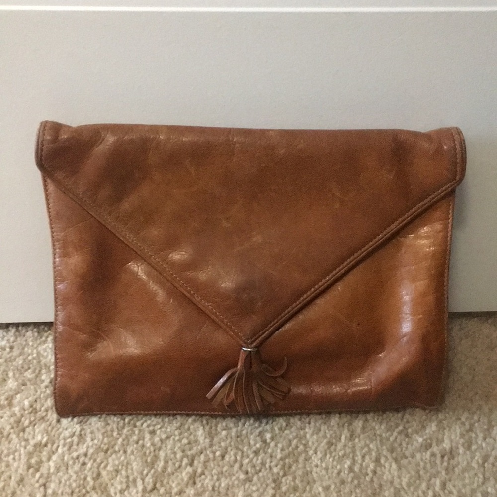 Vintage genuine leather clutch